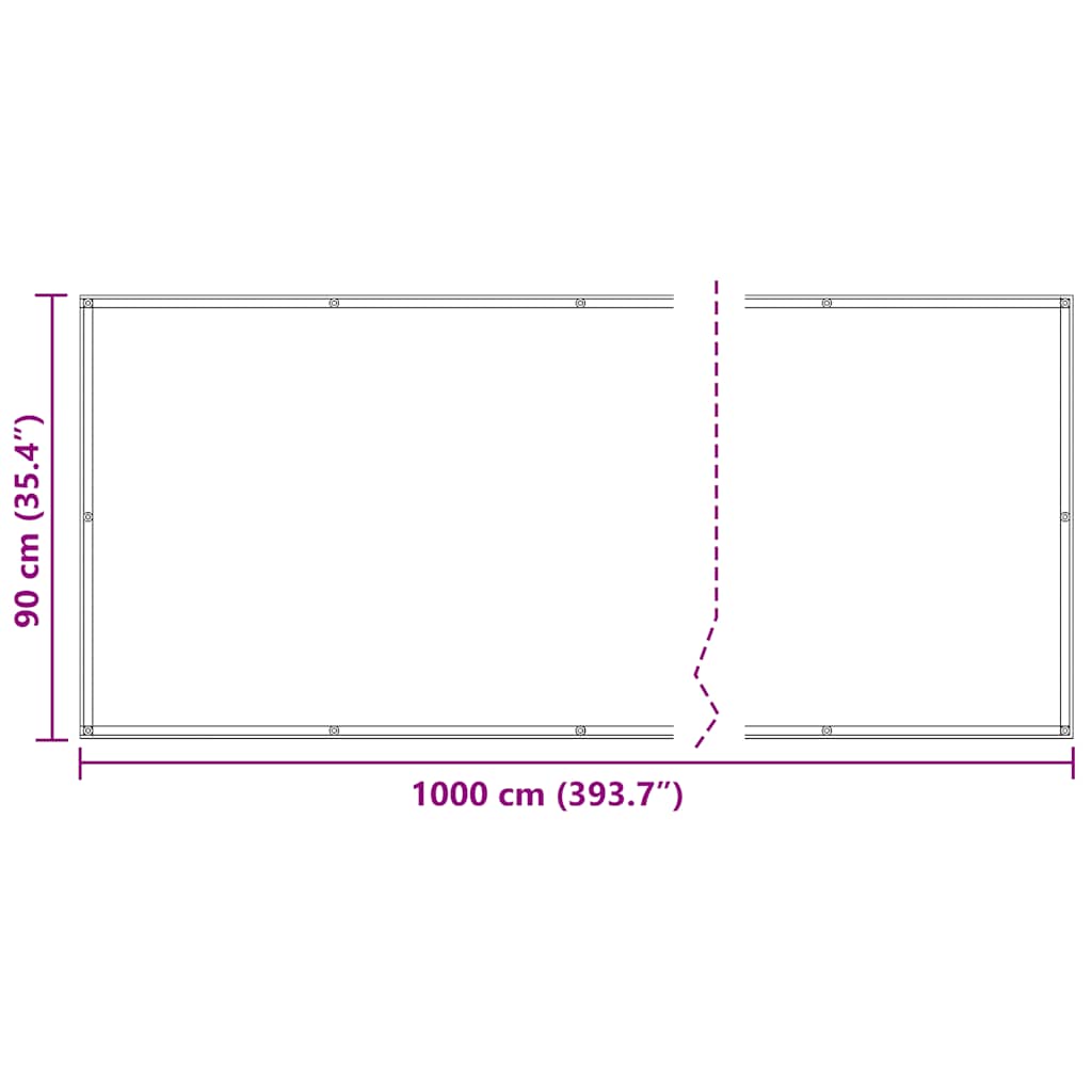 Balkonscherm 90x1000 cm 100% oxford polyester antracietkleurig is nu te koop bij PeponiXL, paradijselijk wonen!