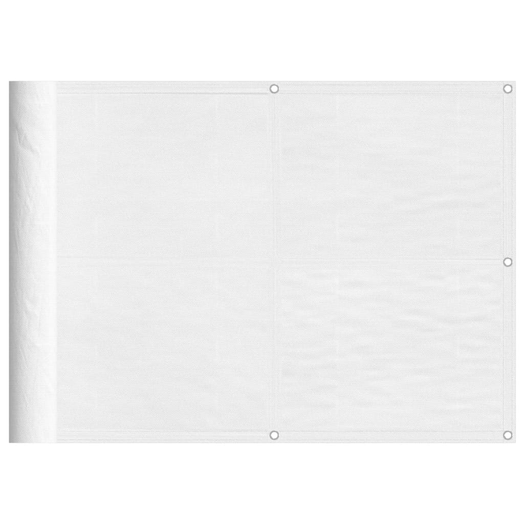 Balkonscherm 75x1000 cm 100% oxford polyester wit is nu te koop bij PeponiXL, paradijselijk wonen!