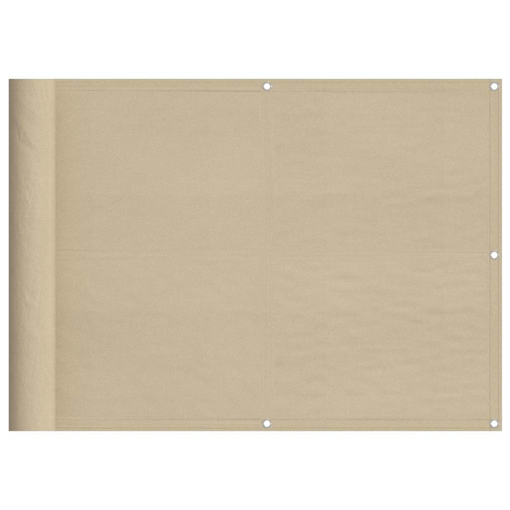 Balkonscherm 75x1000 cm 100% oxford polyester beige is nu te koop bij PeponiXL, paradijselijk wonen!