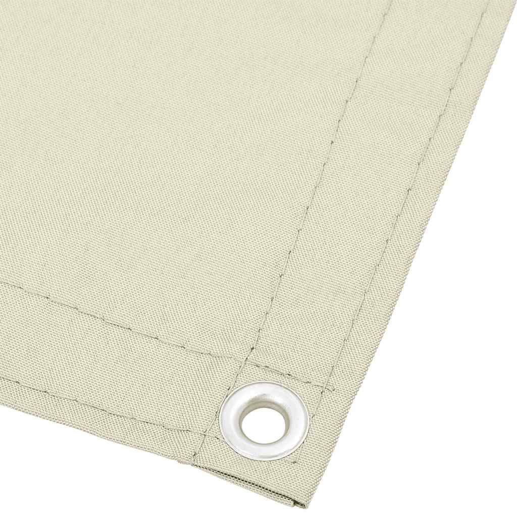 Balkonscherm 120x800 cm 100% oxford polyester crèmekleurig is nu te koop bij PeponiXL, paradijselijk wonen!