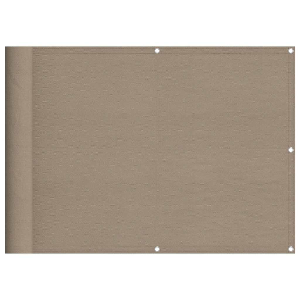 Balkonscherm 75x800 cm 100% oxford polyester taupe is nu te koop bij PeponiXL, paradijselijk wonen!