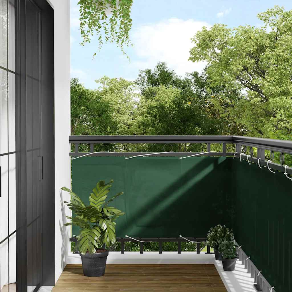 Balkonscherm 75x700 cm 100% oxford polyester donkergroen is nu te koop bij PeponiXL, paradijselijk wonen!