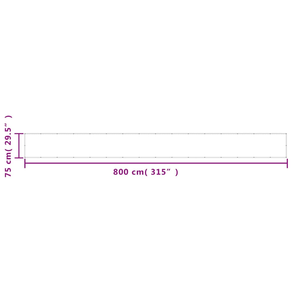 Balkonscherm 75x800 cm 100% oxford polyester donkergroen is nu te koop bij PeponiXL, paradijselijk wonen!