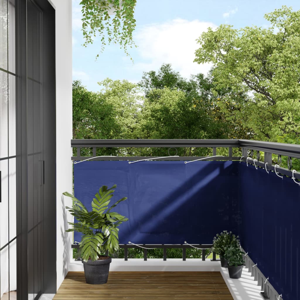 Balkonscherm 75x1000 cm 100% oxford polyester blauw is nu te koop bij PeponiXL, paradijselijk wonen!