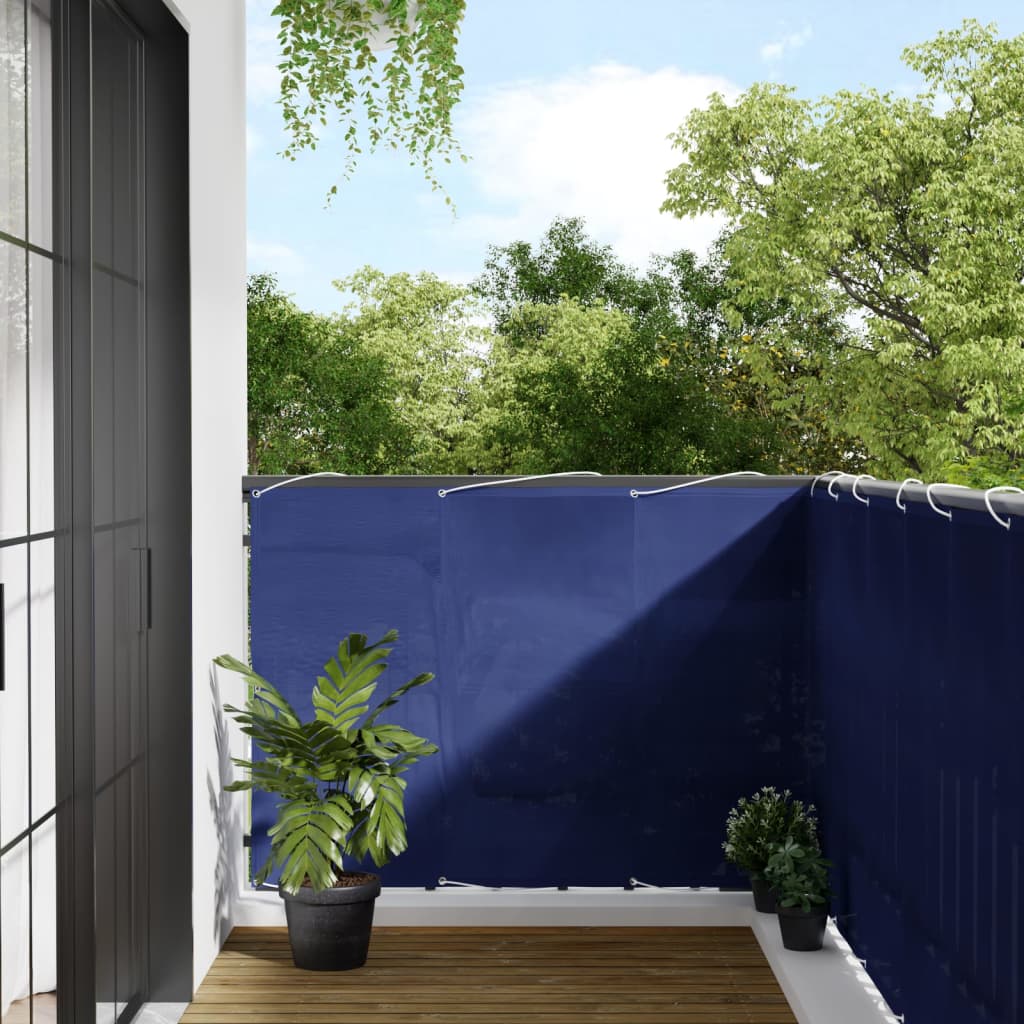 Balkonscherm 120x700 cm 100% oxford polyester blauw is nu te koop bij PeponiXL, paradijselijk wonen!
