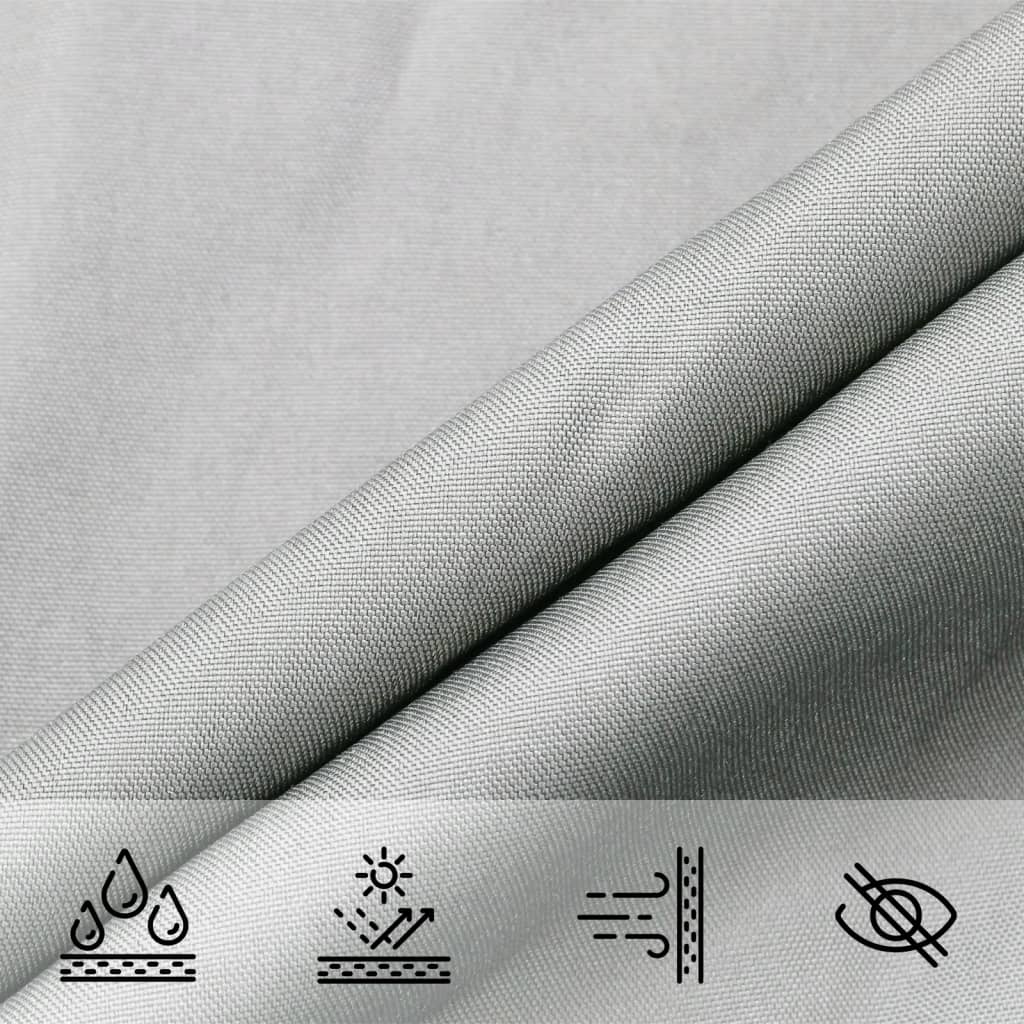 Zonnezeil 5x5 m 100% polyester oxford lichtgrijs is nu te koop bij PeponiXL, paradijselijk wonen!