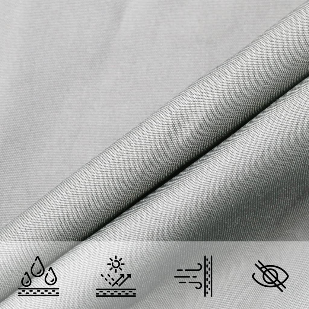Zonnezeil 6x6 m 100% polyester oxford lichtgrijs is nu te koop bij PeponiXL, paradijselijk wonen!