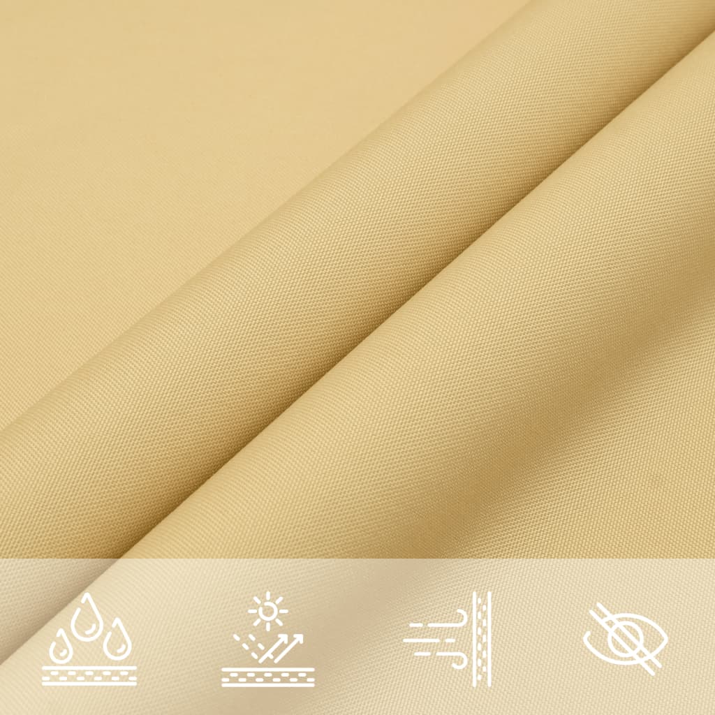 Zonnezeil 4,5x4,5 m 100% polyester oxford zandkleurig is nu te koop bij PeponiXL, paradijselijk wonen!