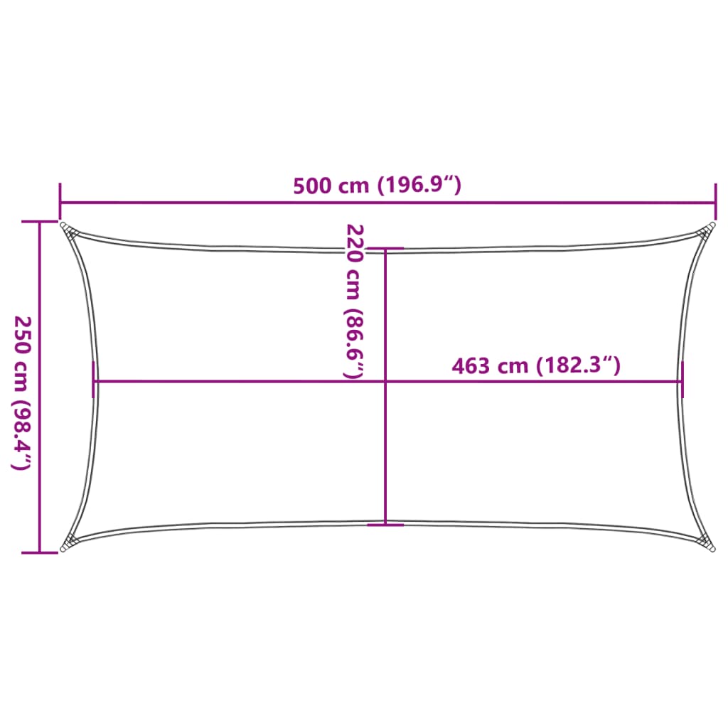 Zonnezeil 5x2,5 m 100% polyester oxford zandkleurig is nu te koop bij PeponiXL, paradijselijk wonen!
