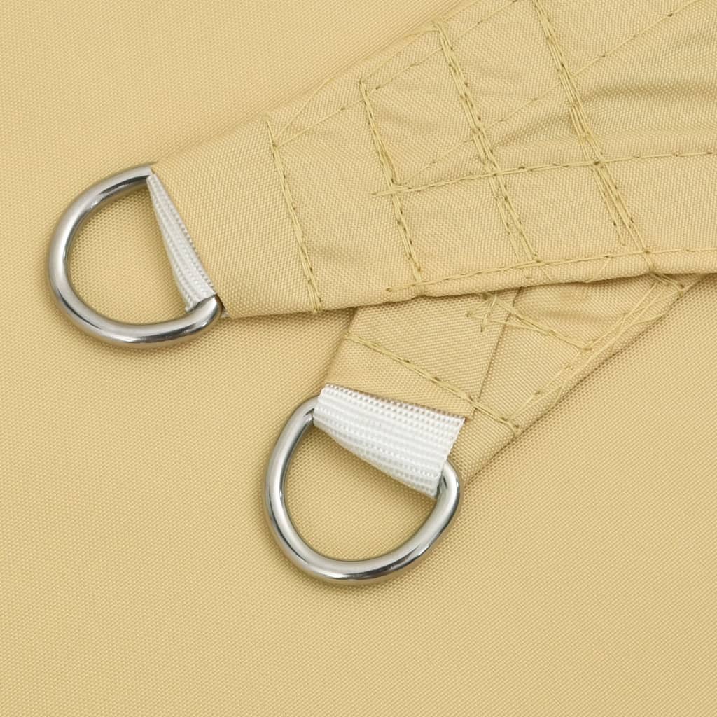 Zonnezeil 3,5x3,5x4,9 m 100% polyester oxford zandkleurig is nu te koop bij PeponiXL, paradijselijk wonen!