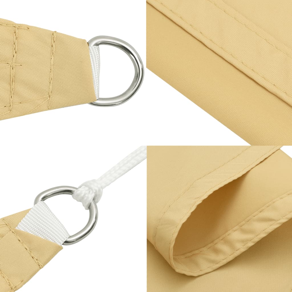 Zonnezeil 6x6x6 m 100% polyester oxford zandkleurig is nu te koop bij PeponiXL, paradijselijk wonen!