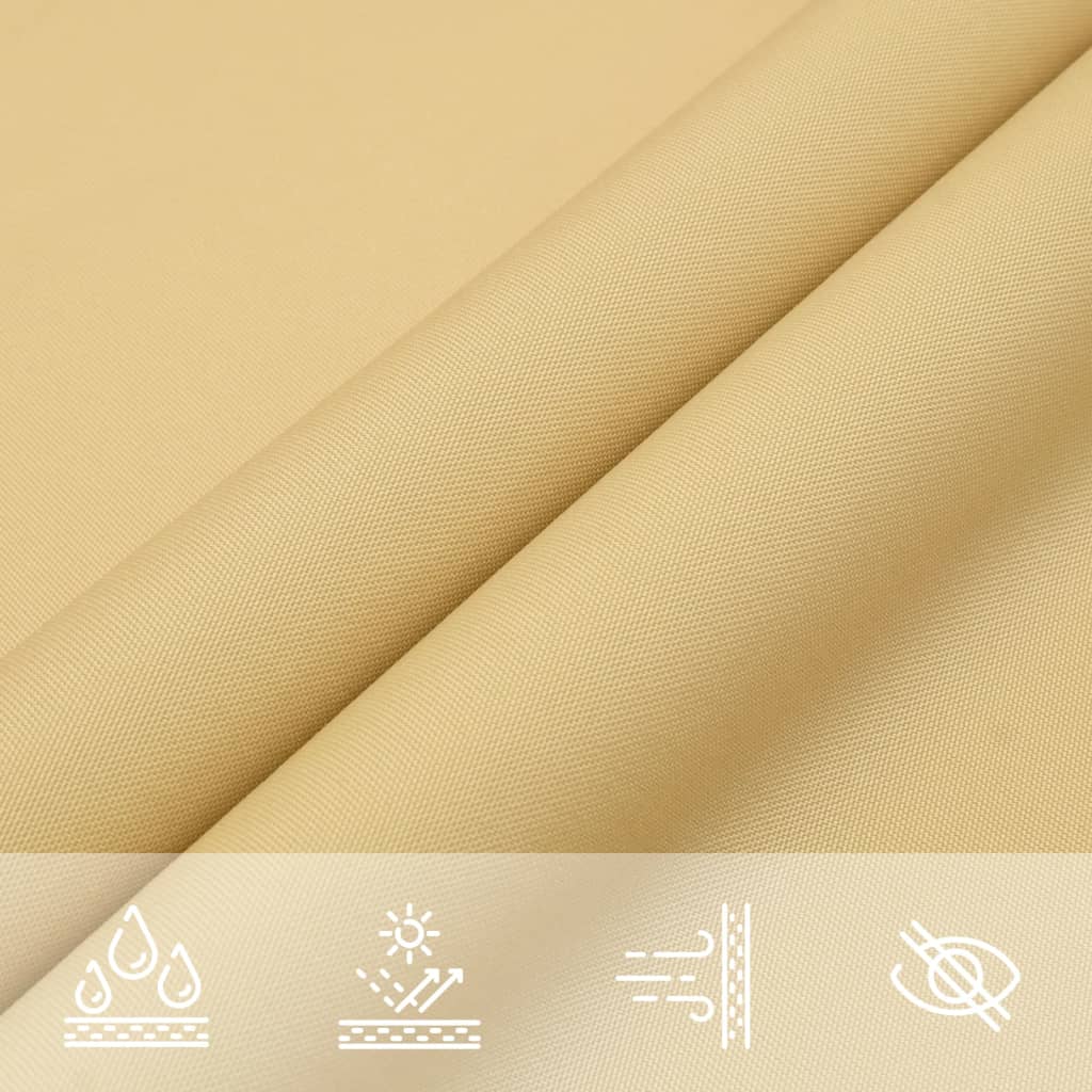 Zonnezeil 6x6x6 m 100% polyester oxford zandkleurig is nu te koop bij PeponiXL, paradijselijk wonen!