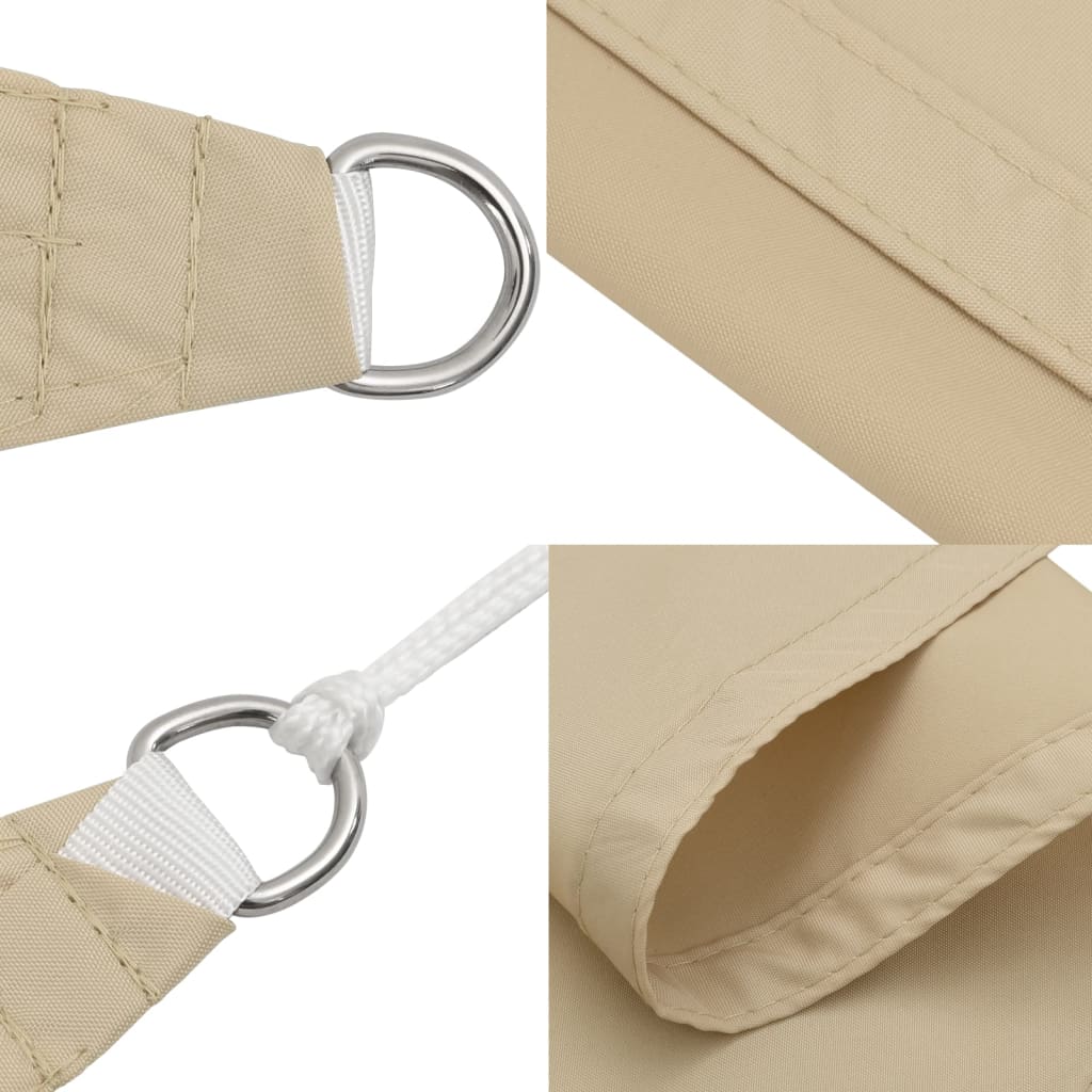 Zonnezeil 7x5x5 m 100% polyester oxford beige is nu te koop bij PeponiXL, paradijselijk wonen!