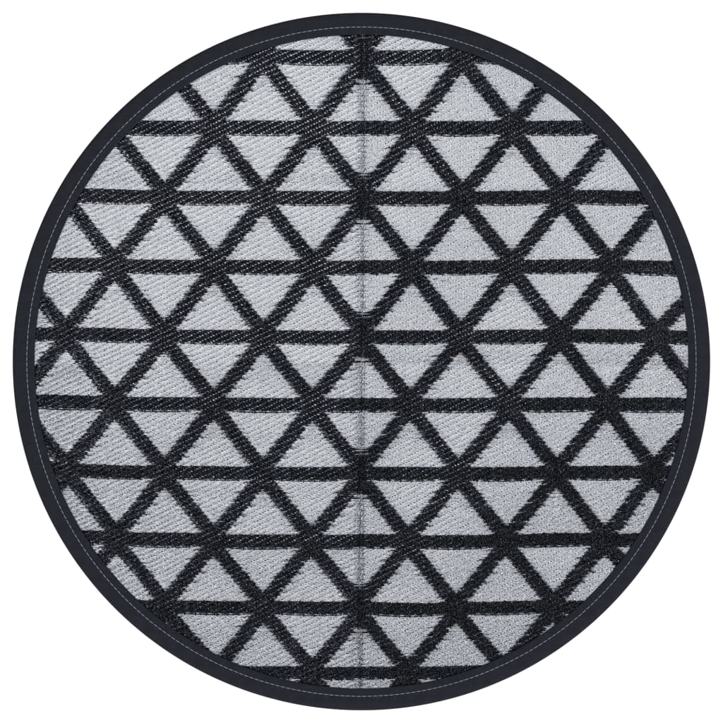 Buitenkleed ARAKIL Ø160 cm polypropeen zwart is nu te koop bij PeponiXL, paradijselijk wonen!