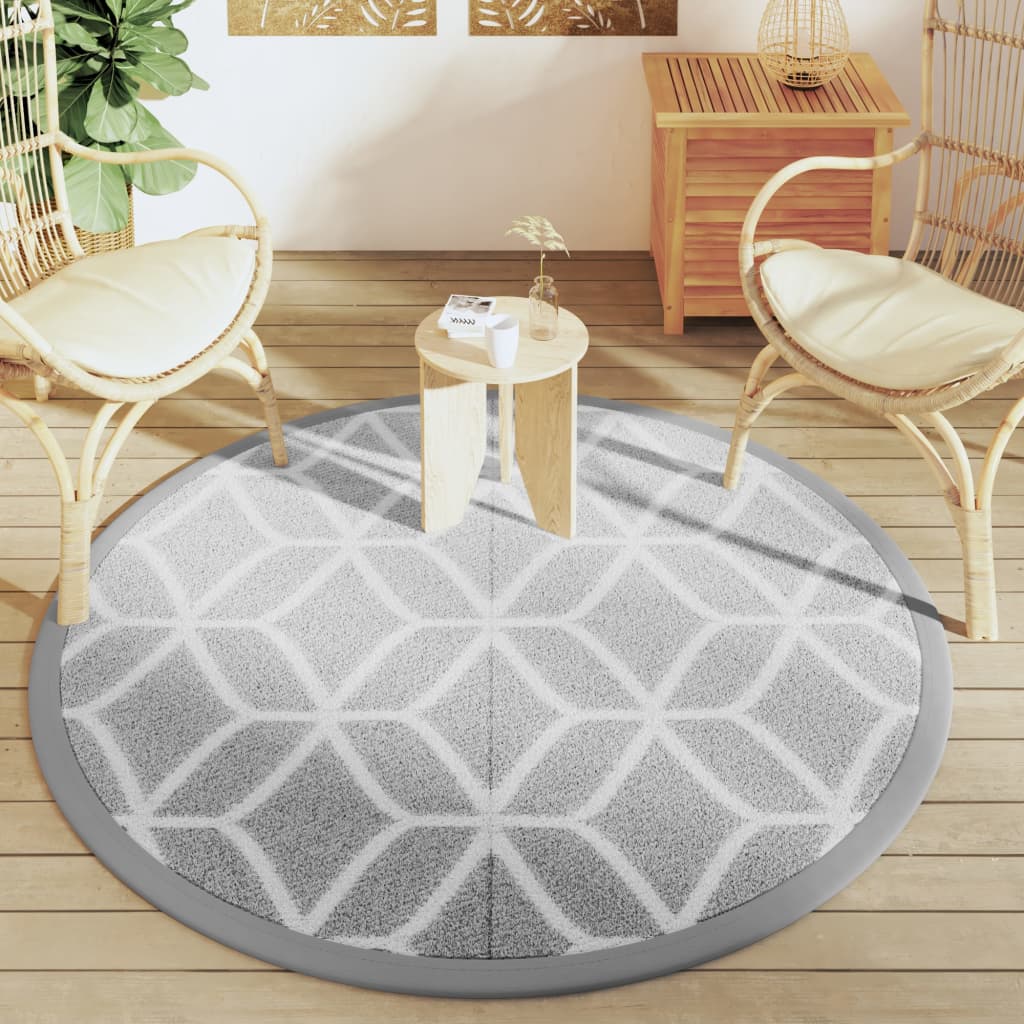 Buitenkleed ARAKIL Ø160 cm polypropeen grijs is nu te koop bij PeponiXL, paradijselijk wonen!