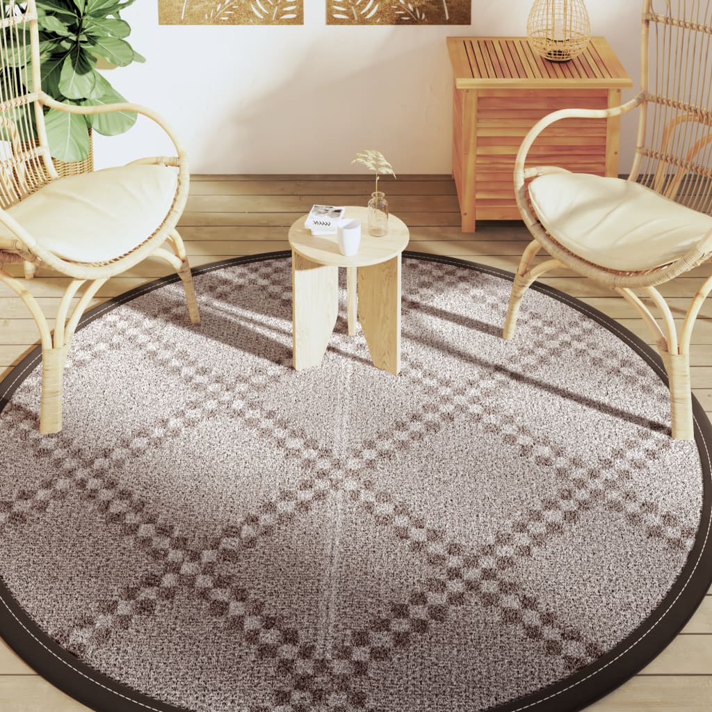 Buitenkleed ARAKIL Ø200 cm polypropeen bruin is nu te koop bij PeponiXL, paradijselijk wonen!
