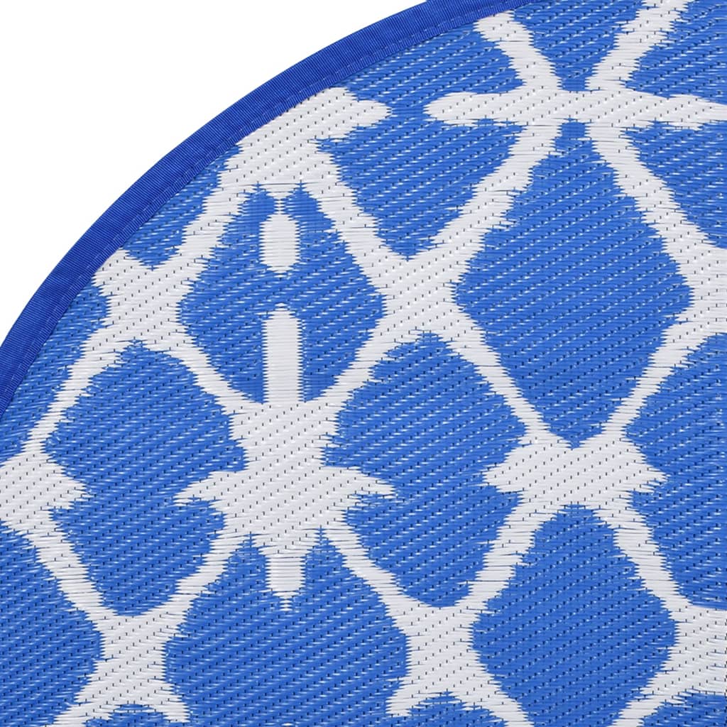 Buitenkleed ARAKIL Ø160 cm polypropeen blauw en wit is nu te koop bij PeponiXL, paradijselijk wonen!