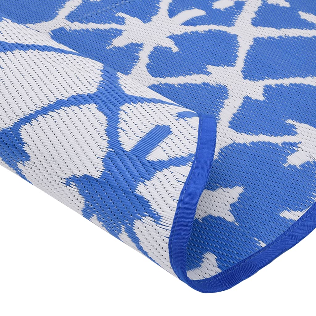 Buitenkleed ARAKIL Ø160 cm polypropeen blauw en wit is nu te koop bij PeponiXL, paradijselijk wonen!