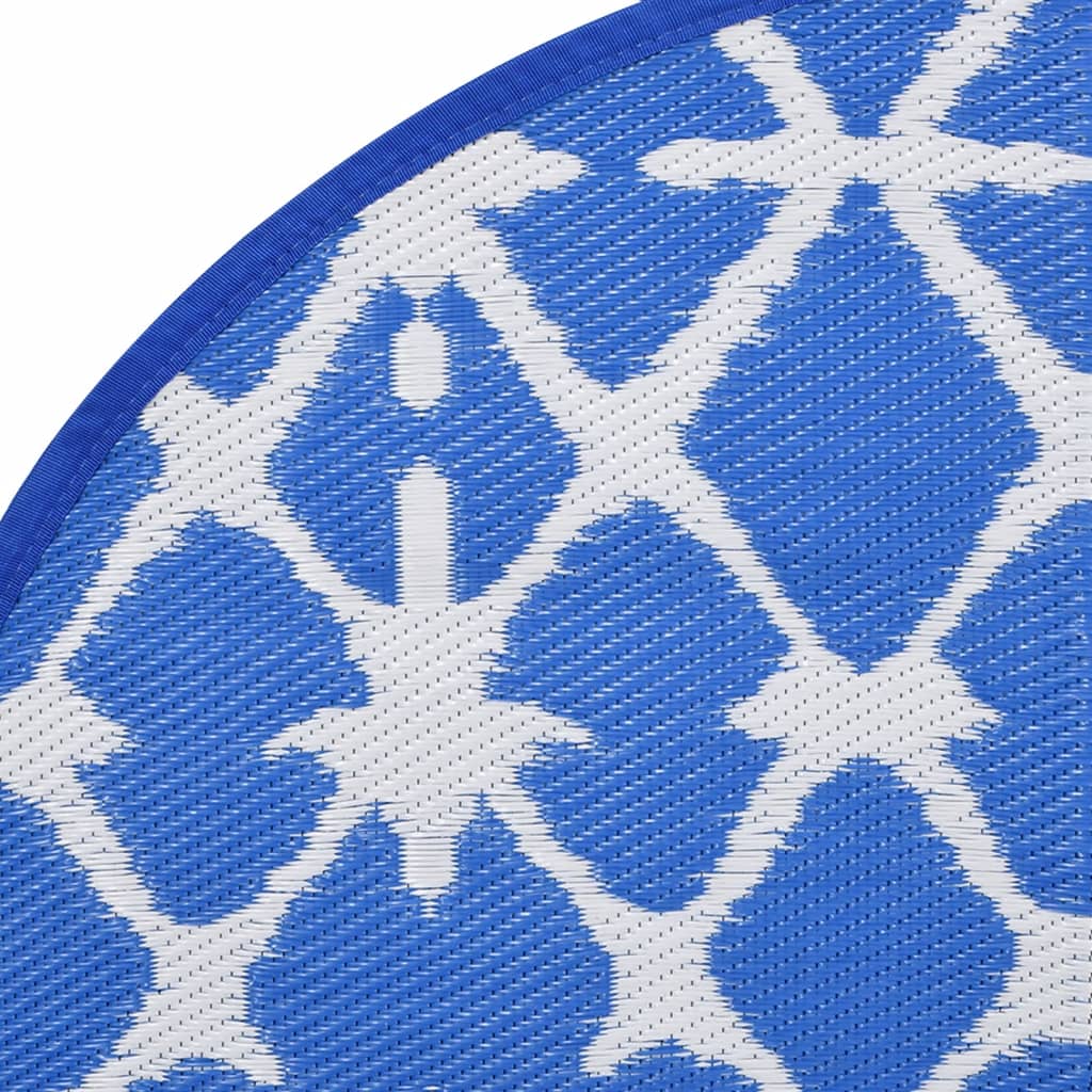 Buitenkleed ARAKIL Ø200 cm polypropeen blauw en wit is nu te koop bij PeponiXL, paradijselijk wonen!