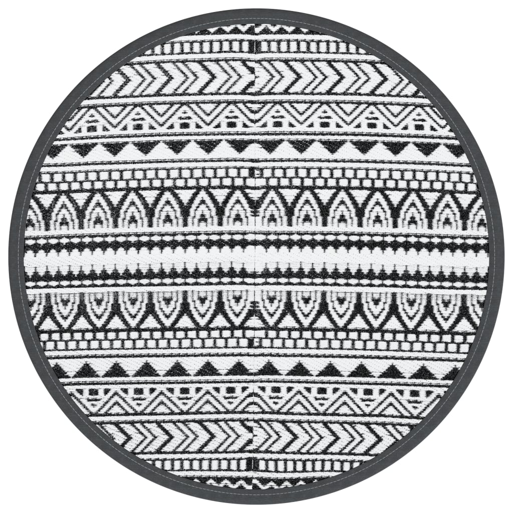 Buitenkleed ARAKIL Ø160 cm polypropeen zwart is nu te koop bij PeponiXL, paradijselijk wonen!