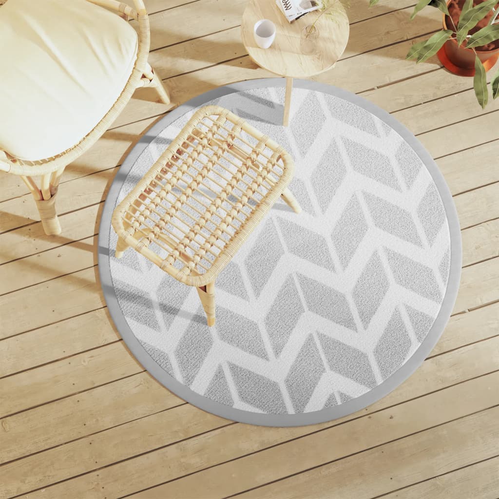Buitenkleed ARAKIL Ø120 cm PP grijs is nu te koop bij PeponiXL, paradijselijk wonen!