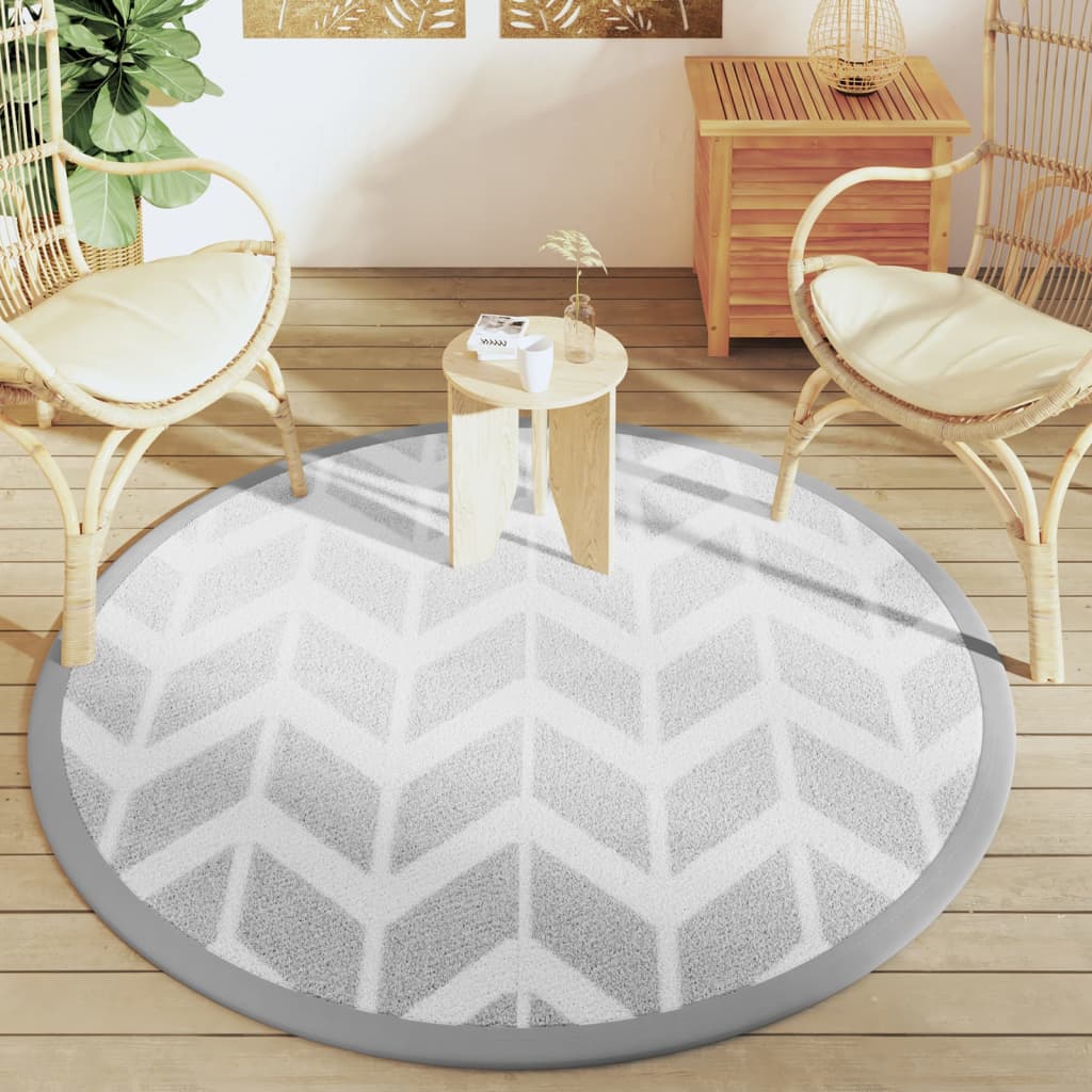 Buitenkleed ARAKIL Ø160 cm polypropeen grijs is nu te koop bij PeponiXL, paradijselijk wonen!