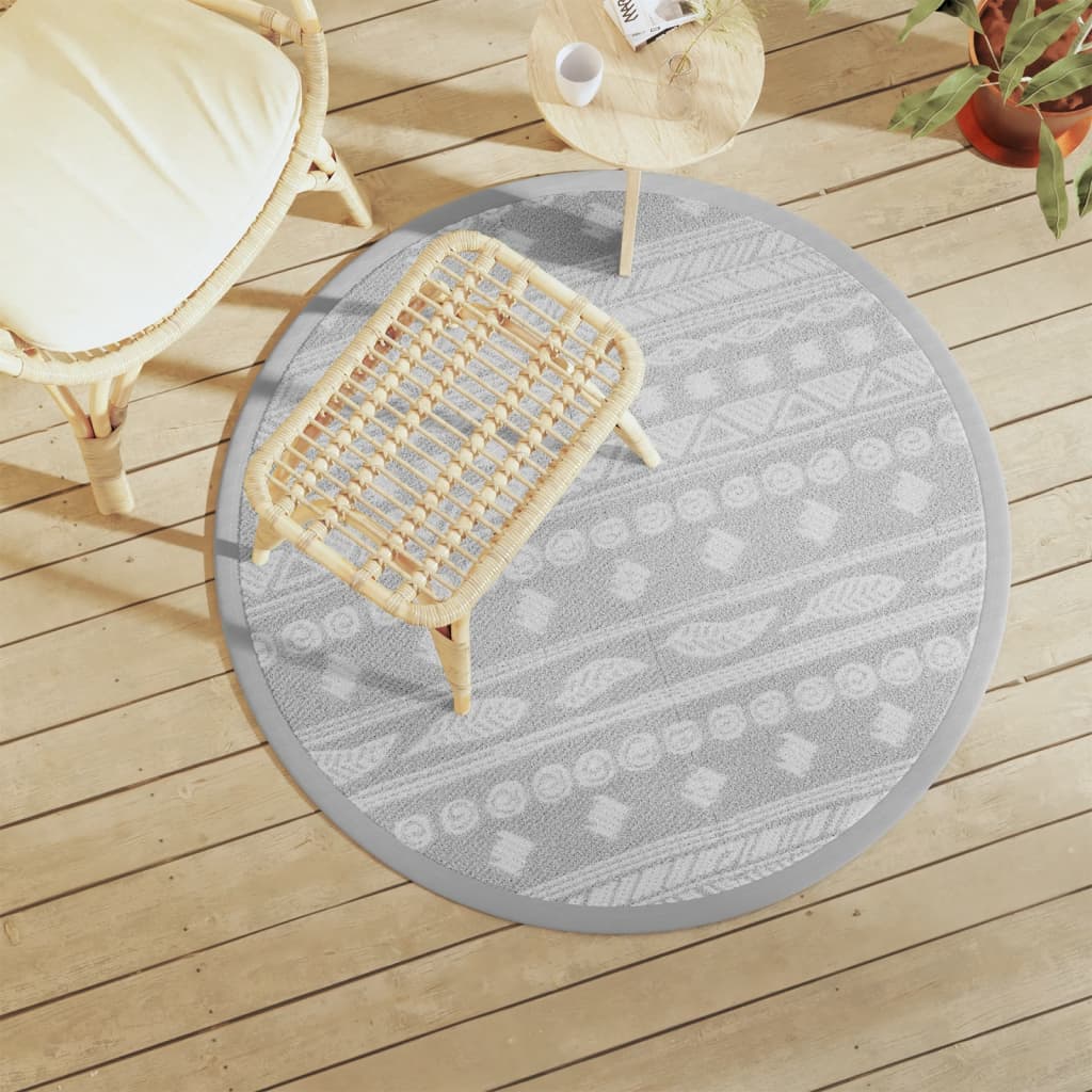 Buitenkleed ARAKIL Ø120 cm PP grijs is nu te koop bij PeponiXL, paradijselijk wonen!
