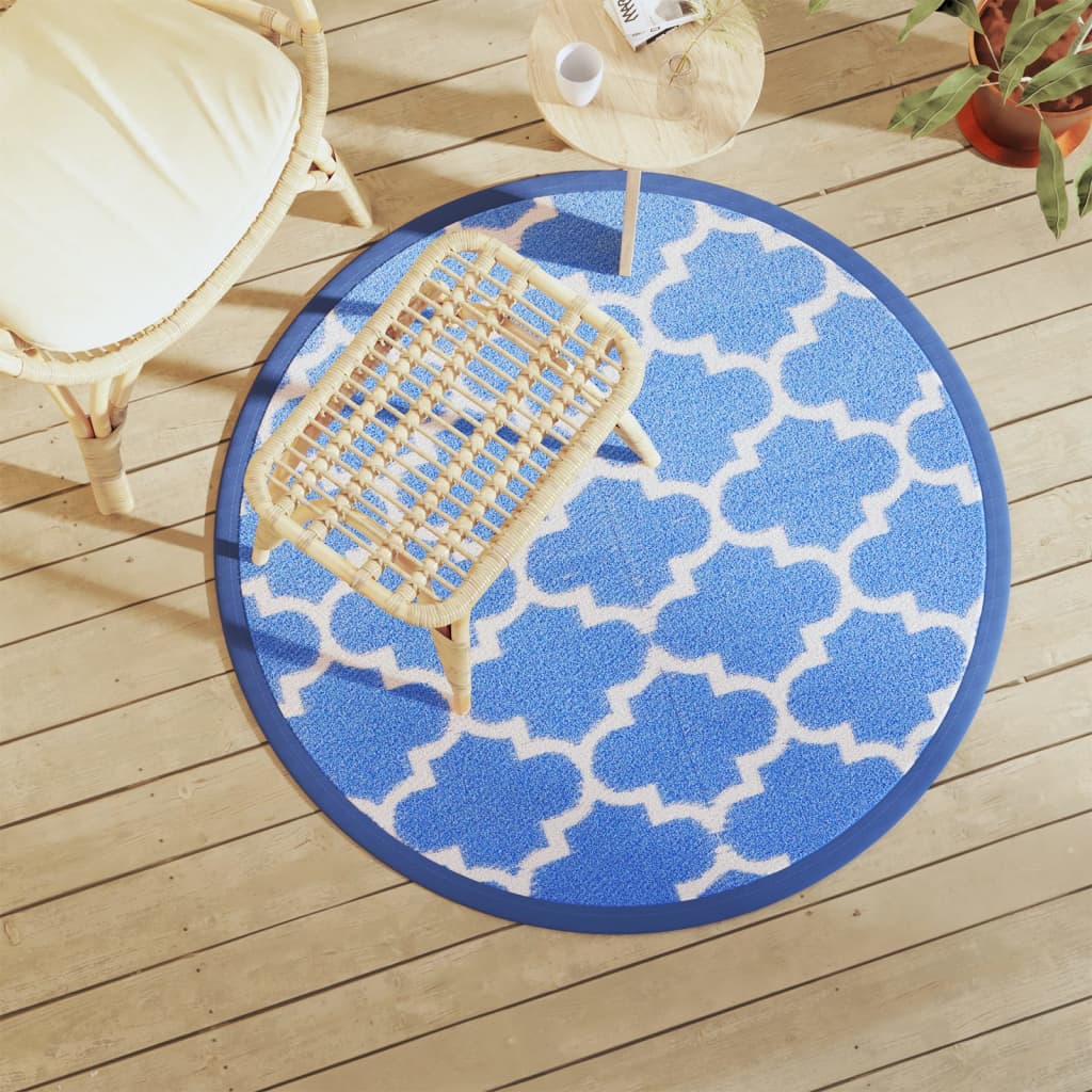 Buitenkleed ARAKIL Ø120 cm polypropeen blauw is nu te koop bij PeponiXL, paradijselijk wonen!