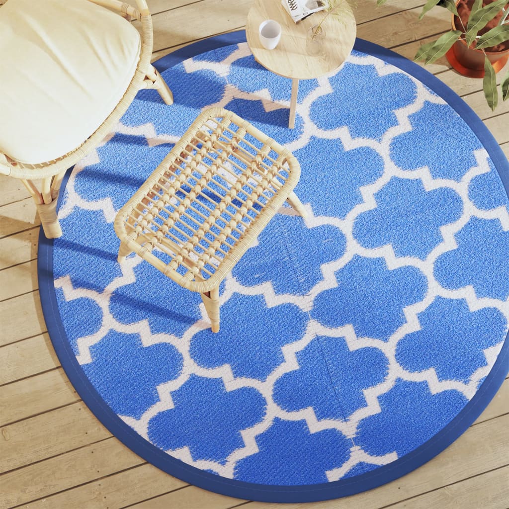 Buitenkleed ARAKIL Ø160 cm polypropeen blauw is nu te koop bij PeponiXL, paradijselijk wonen!