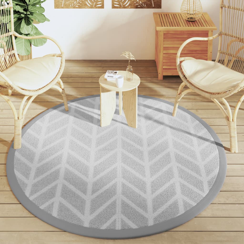 Buitenkleed ARAKIL Ø160 cm polypropeen grijs is nu te koop bij PeponiXL, paradijselijk wonen!