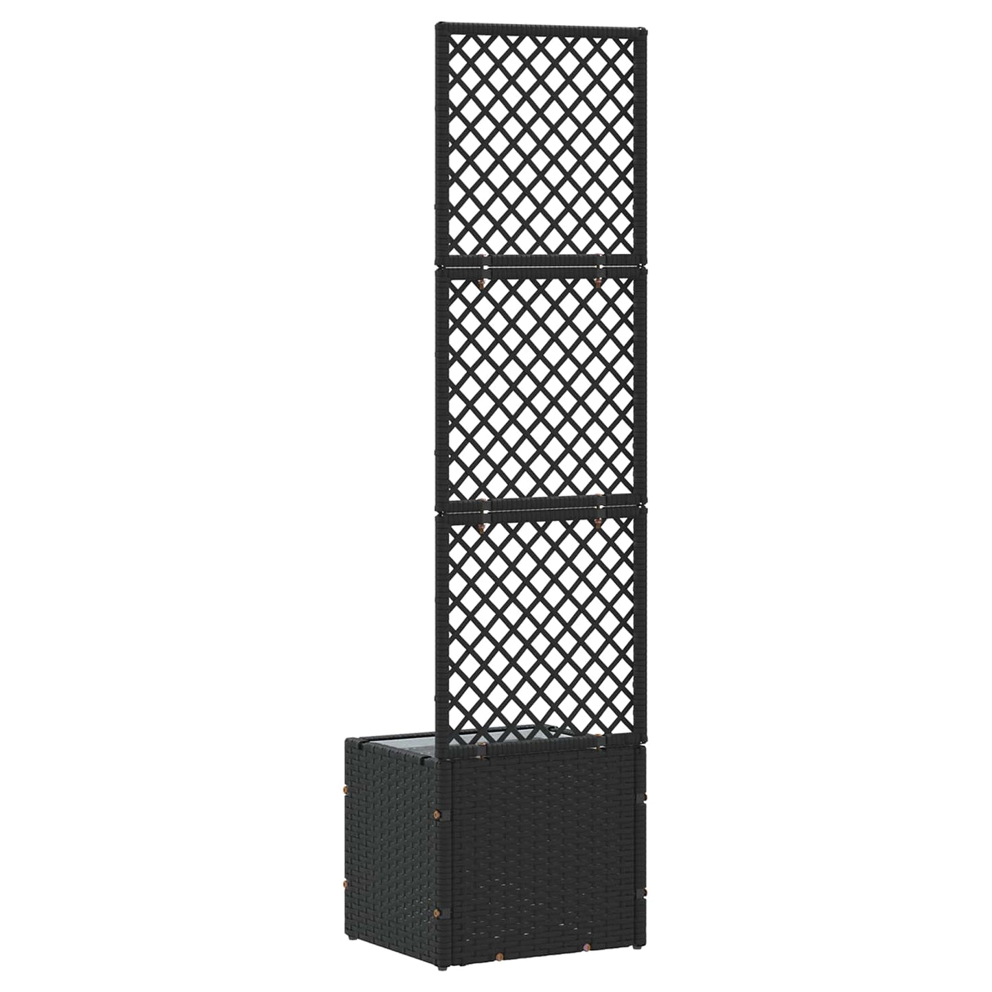 Tuin Trellis Planter Zwart 35 x 30 x 135 cm Metaal is nu te koop bij PeponiXL, paradijselijk wonen!