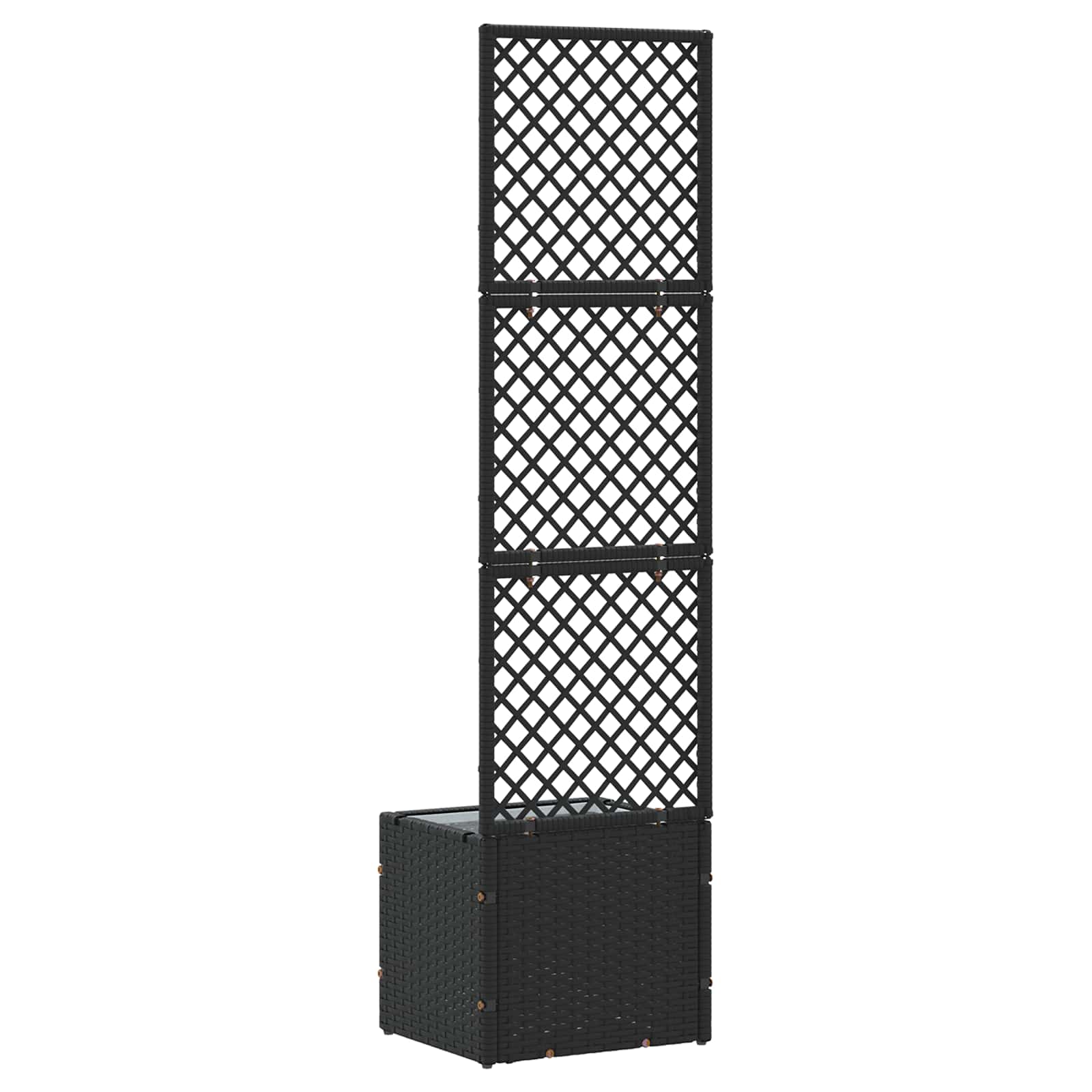 Tuin Trellis Planter Zwart 35 x 30 x 135 cm Metaal is nu te koop bij PeponiXL, paradijselijk wonen!
