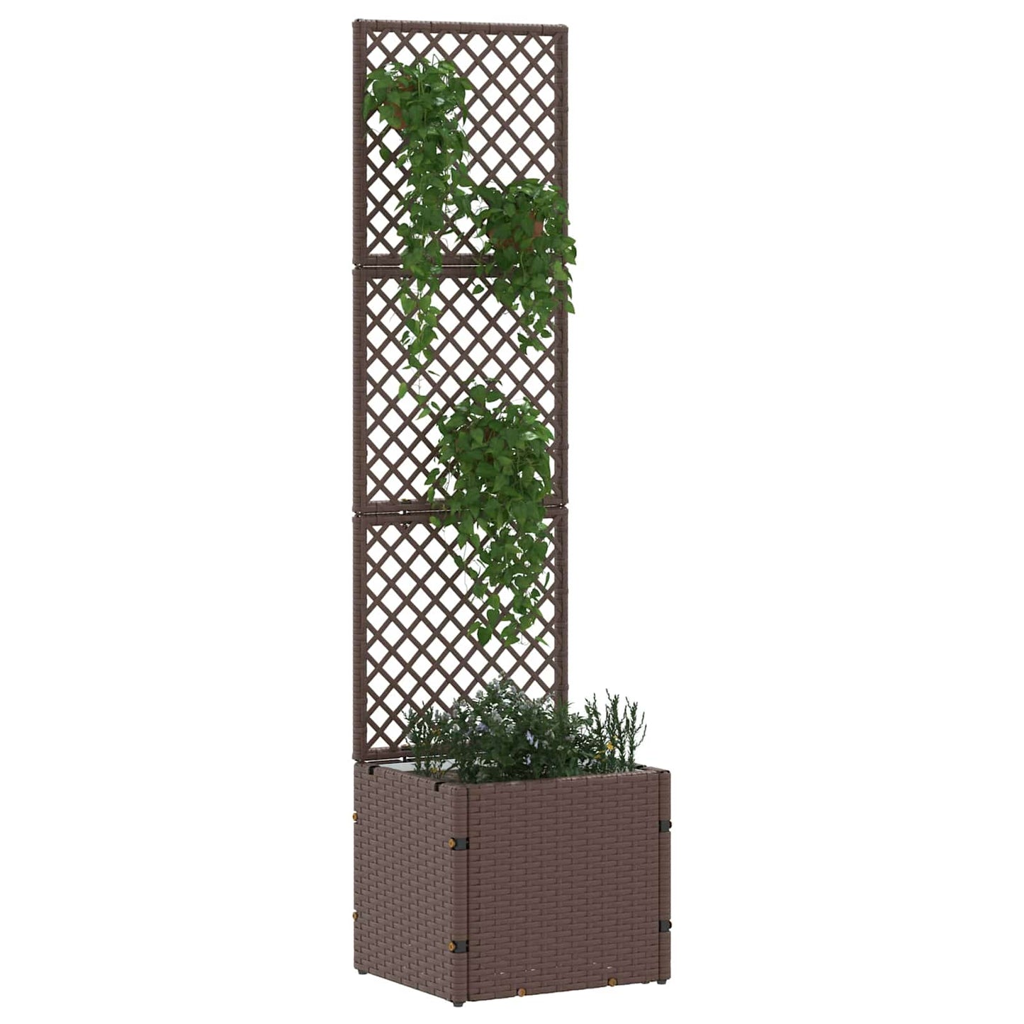 Tuin Trellis Planter Bruin 35 x 30 x 135 cm Metaal is nu te koop bij PeponiXL, paradijselijk wonen!