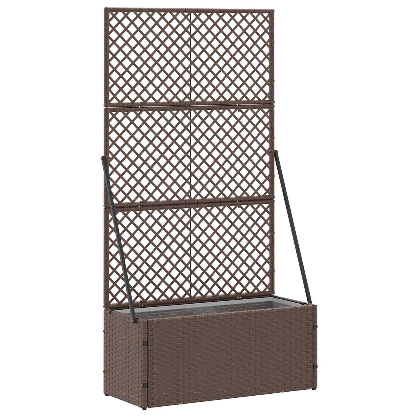 Tuin Trellis Planter Bruin 70 x 30 x 135 cm Metaal is nu te koop bij PeponiXL, paradijselijk wonen!