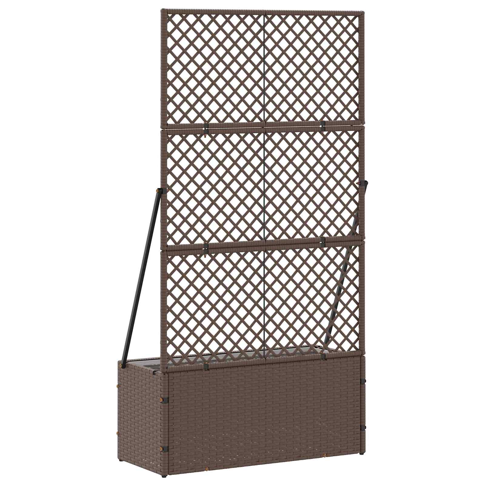 Tuin Trellis Planter Bruin 70 x 30 x 135 cm Metaal is nu te koop bij PeponiXL, paradijselijk wonen!