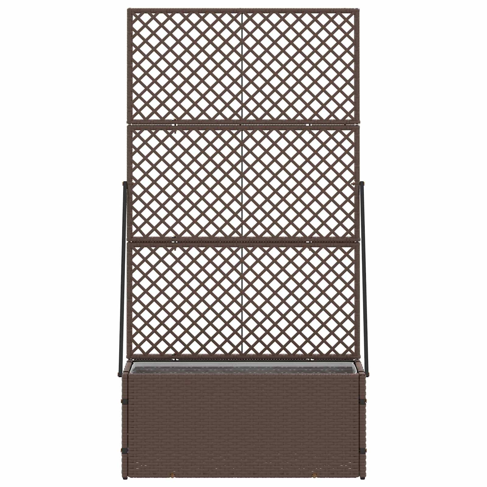 Tuin Trellis Planter Bruin 70 x 30 x 135 cm Metaal is nu te koop bij PeponiXL, paradijselijk wonen!