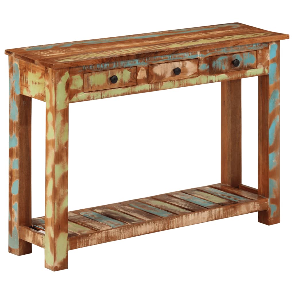 Wandtafel 110x30x76 cm massief gerecycled hout is nu te koop bij PeponiXL, paradijselijk wonen!