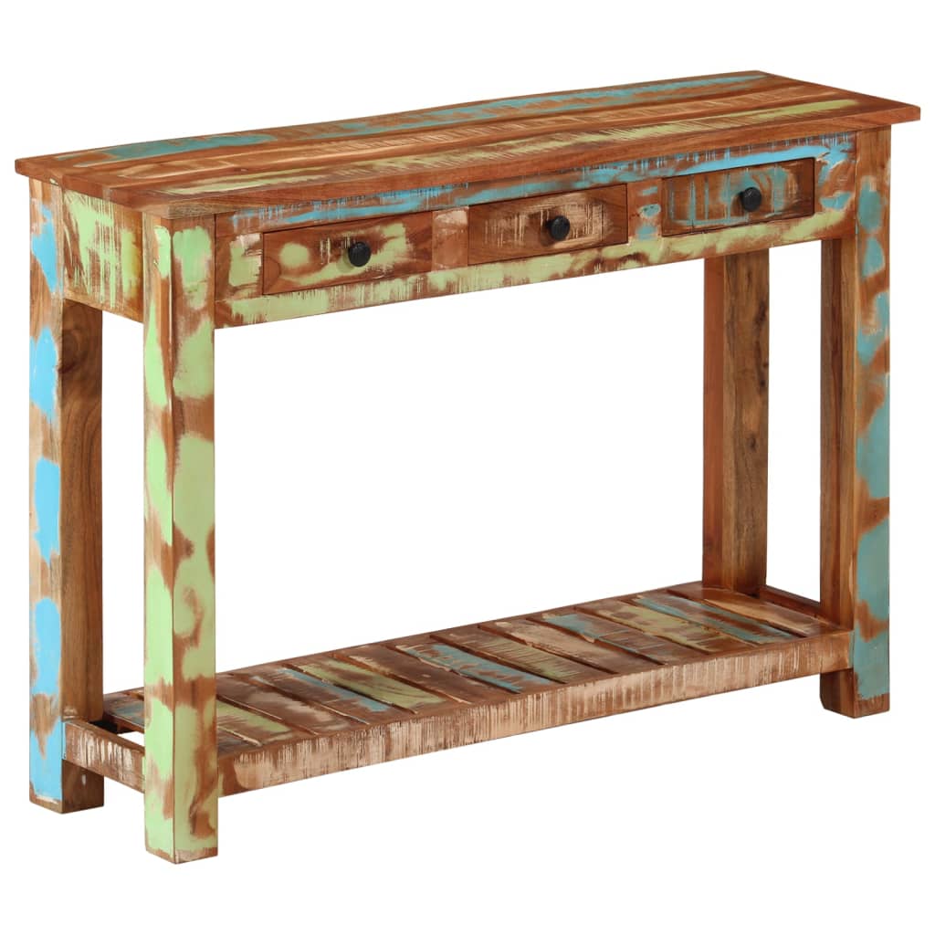 Wandtafel 110x30x76 cm massief gerecycled hout is nu te koop bij PeponiXL, paradijselijk wonen!