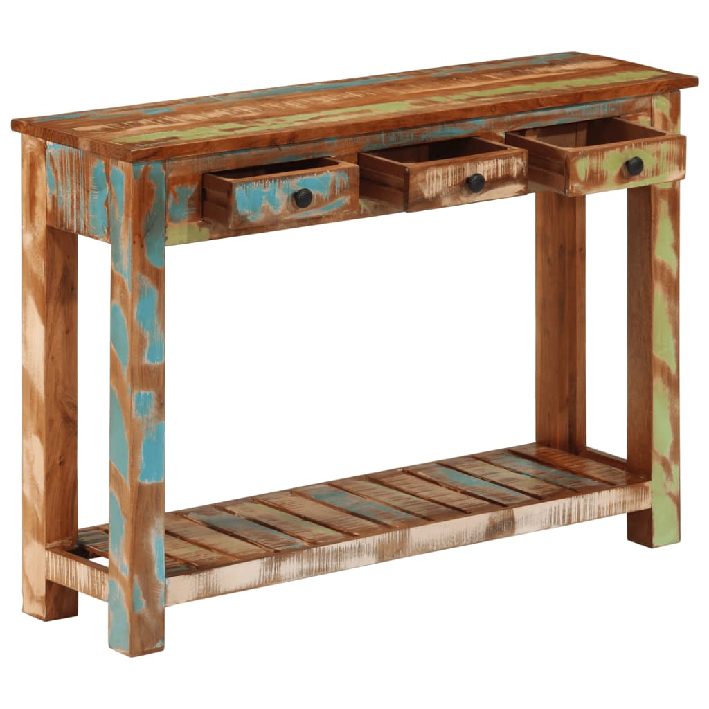Wandtafel 110x30x76 cm massief gerecycled hout is nu te koop bij PeponiXL, paradijselijk wonen!