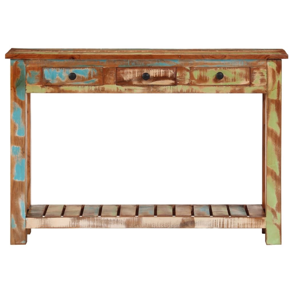 Wandtafel 110x30x76 cm massief gerecycled hout is nu te koop bij PeponiXL, paradijselijk wonen!