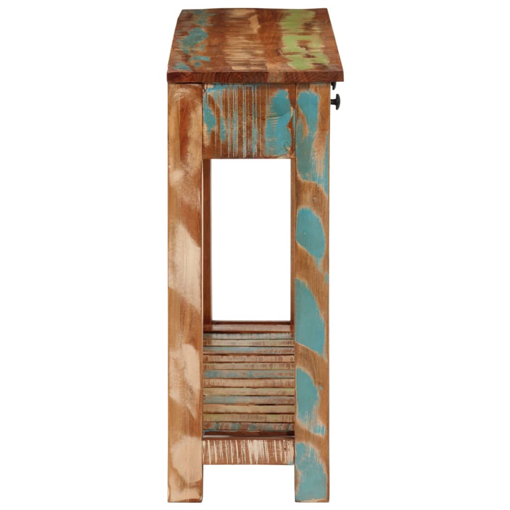 Wandtafel 110x30x76 cm massief gerecycled hout is nu te koop bij PeponiXL, paradijselijk wonen!