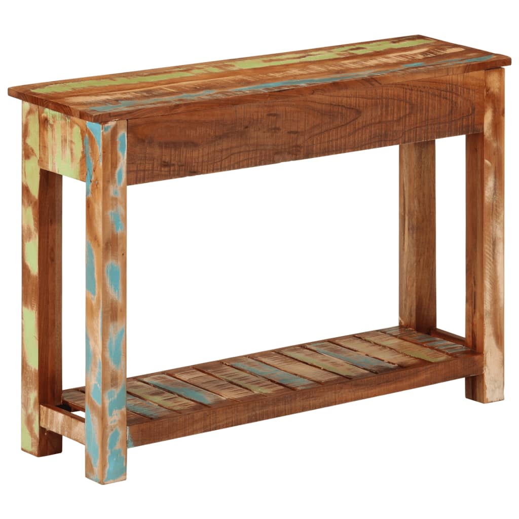 Wandtafel 110x30x76 cm massief gerecycled hout is nu te koop bij PeponiXL, paradijselijk wonen!