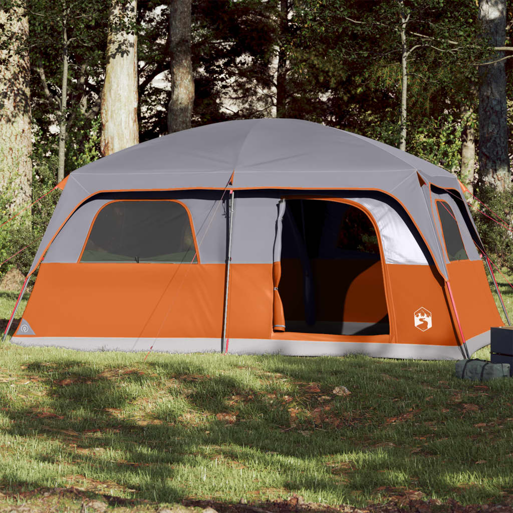 Gezinstent 8-persoons waterdicht grijs en oranje is nu te koop bij PeponiXL, paradijselijk wonen!