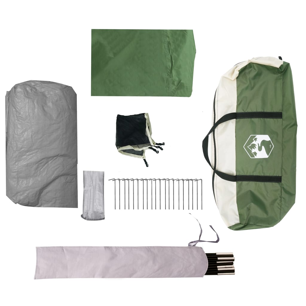 Tent met luifel 4-persoons waterdicht groen is nu te koop bij PeponiXL, paradijselijk wonen!