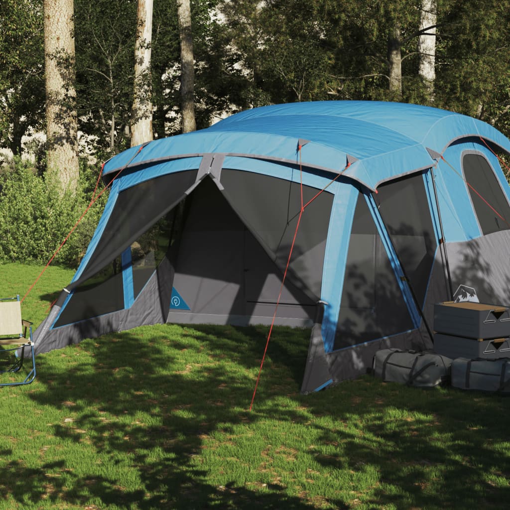 Tent met luifel 4-persoons waterdicht blauw is nu te koop bij PeponiXL, paradijselijk wonen!