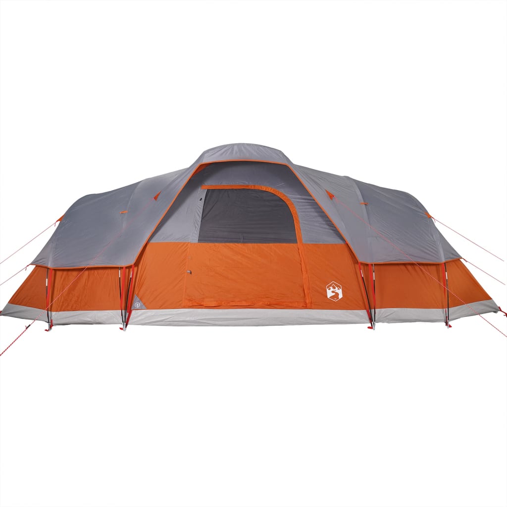 Koepeltent 11-persoons waterdicht grijs en oranje is nu te koop bij PeponiXL, paradijselijk wonen!