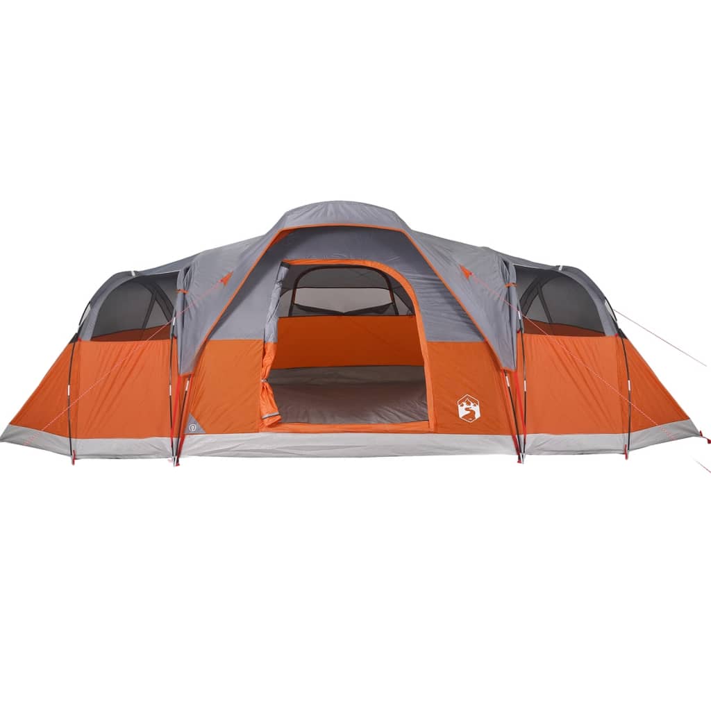 Koepeltent 11-persoons waterdicht grijs en oranje is nu te koop bij PeponiXL, paradijselijk wonen!