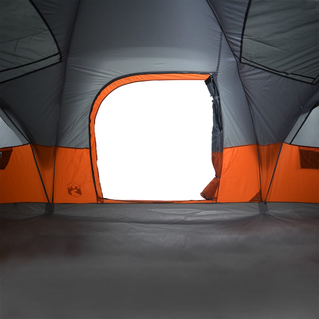 Koepeltent 11-persoons waterdicht grijs en oranje is nu te koop bij PeponiXL, paradijselijk wonen!