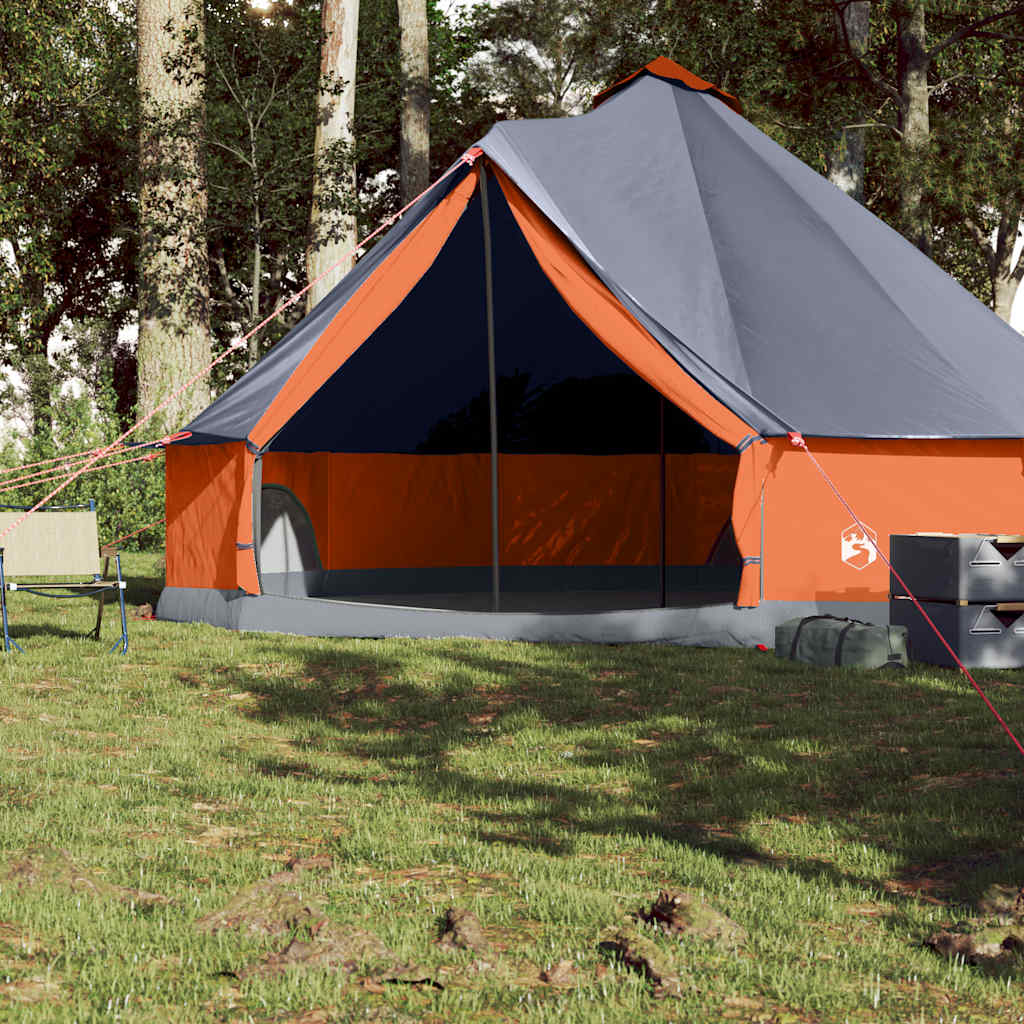 Tipitent voor gezin 8-persoons waterdicht grijs en oranje is nu te koop bij PeponiXL, paradijselijk wonen!