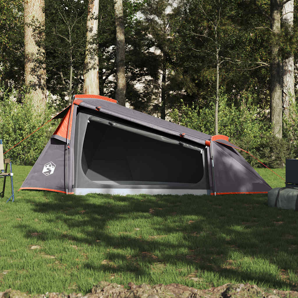 Tunneltent 2-persoons waterdicht grijs en oranje is nu te koop bij PeponiXL, paradijselijk wonen!